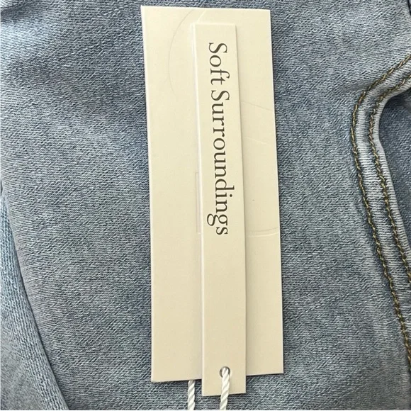 SOFT SURROUNDINGS NWT SUPREMELY SOFT HIGH RISE SKINNY SOFT DENIM JEANS AMARYLLIS - Picture 5 of 11